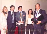 Flavia Miscevich (docente de RRHH de UBP), Marco Lorenzatti (Sec. Educ. Continua UBP), Marcelo Arecco (Director del Diplomado en RRHH de UBP), Mariela Mantegari (Coordinadora Local del Congreso) y Oscar Blake (docente y consultor en RRHH).