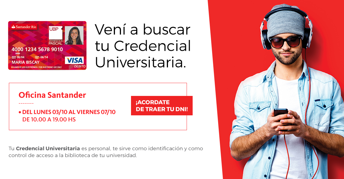 Credencial Universitaria Santander Río