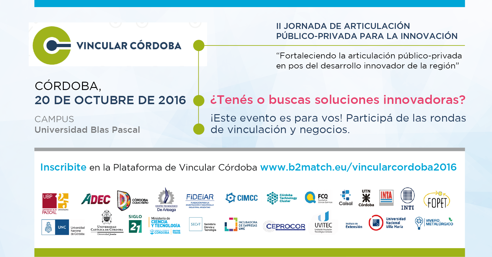 Vincular Córdoba 2016 convoca al empresariado local a rondas de negocios y vinculación