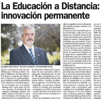 La educación a distancia: Innovación permanente