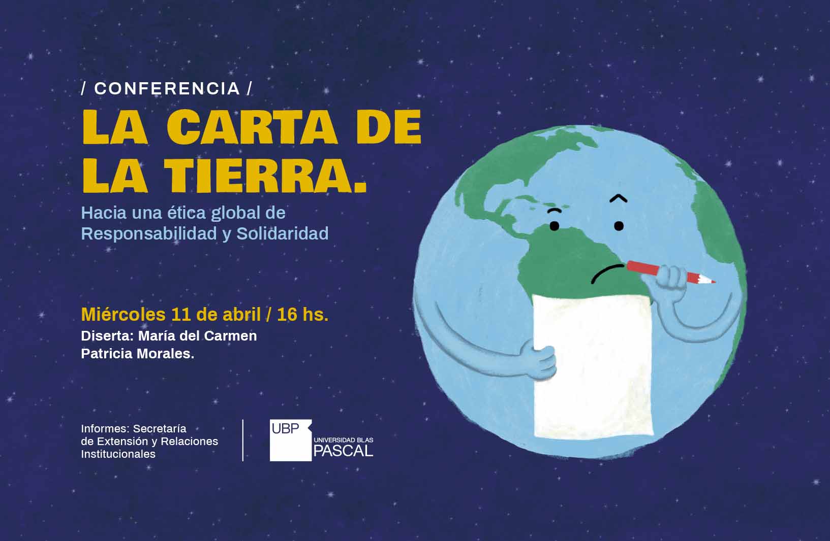 Conferencia: La carta de la tierra - Universidad Blas Pascal