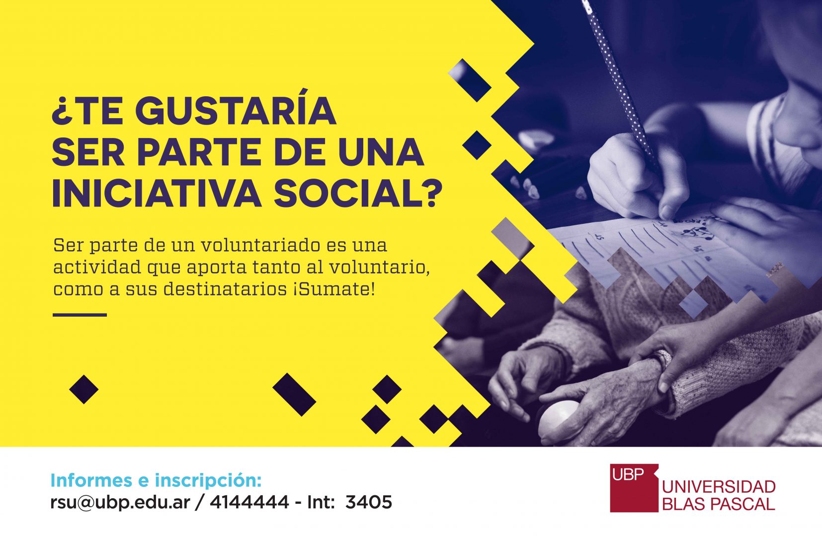 Construí una sociedad más justa, sé voluntario